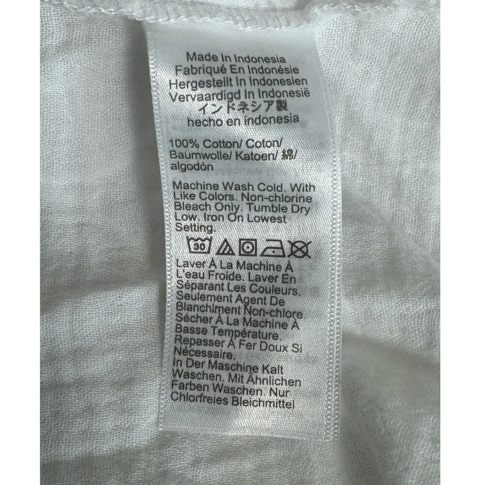NWT J.Crew Mini Gauze White Tank Dress Size 2 Minimalist Vacation‎ Cottagecore